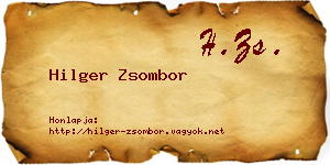 Hilger Zsombor névjegykártya